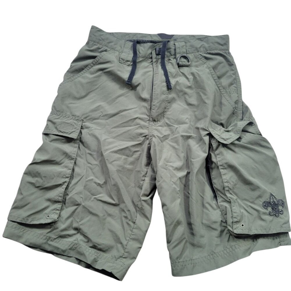 Boy Scouts Of America Shorts Mens XS Green Cargo Uniform Work Nylon
